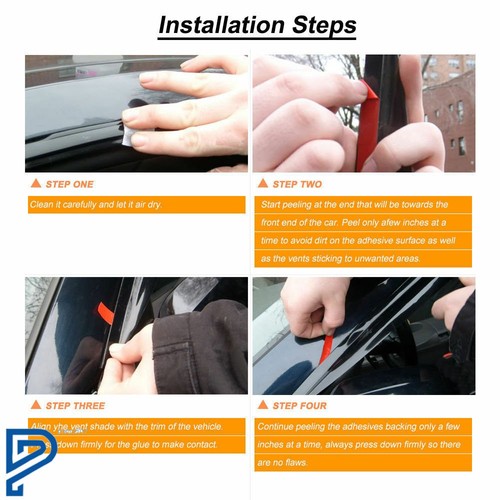 4PCS Window Visors Sun Rain Vent Guards Deflector Fit For Toyota Rav4 2006-2012 - Picture 10 of 10