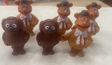 Vintage Muppets Fozzie Bear & Rolf Figure, Henson Associates Inc 1976 1977