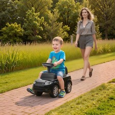 Land Rover Licensed Ride on Car, Baby Foot to Floor Sliding Car with Horn, Black