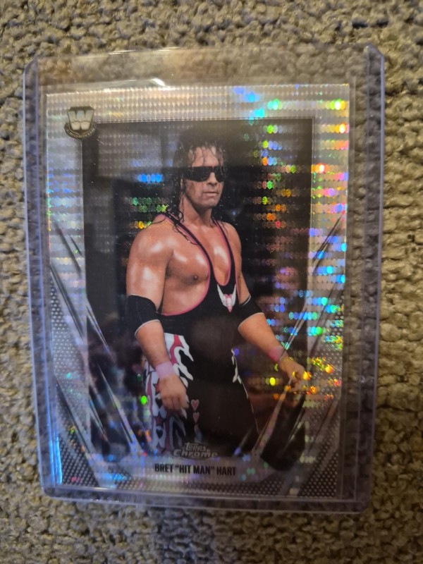 2026 Topps Chrome WWE Bret Hitman Hart Sonar Refractor #30