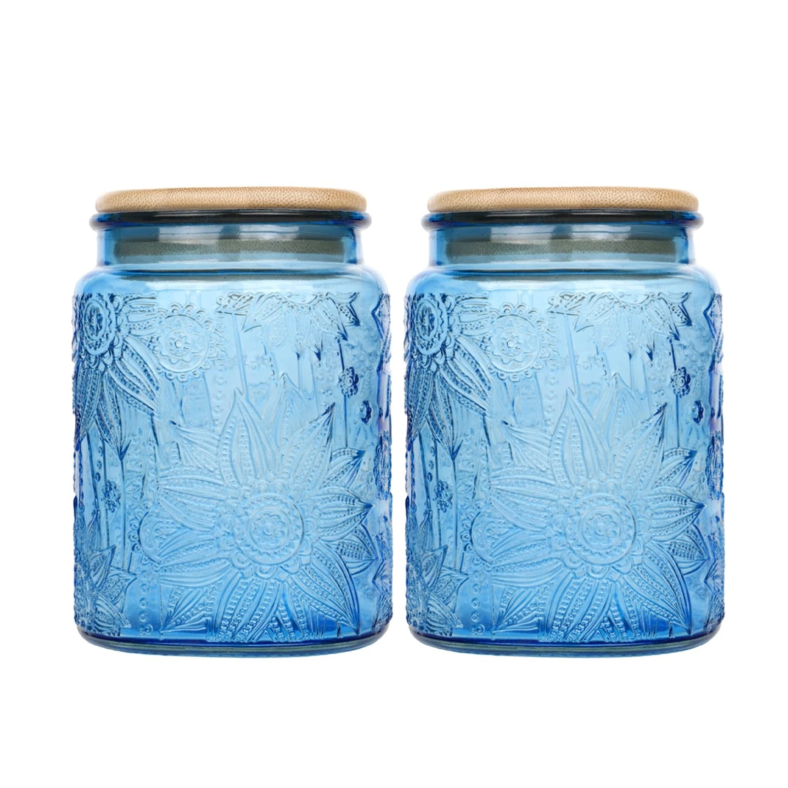 Glass Storage Jars With Airtight Lid, 23.7oz Canister For Kitchen Counter wit...