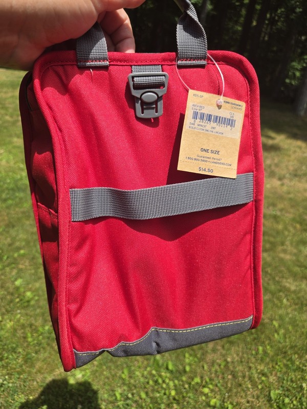 Lands' End Red Classic Lunch Sack- New