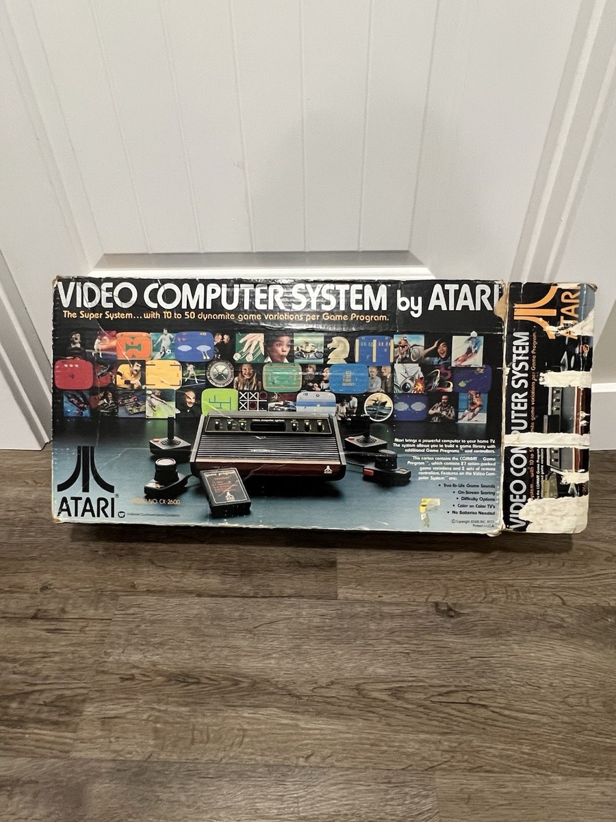 Rare 1977 Atari 2600 VCS Heavy Sixer Console Orig. BOX CHESS PIECE