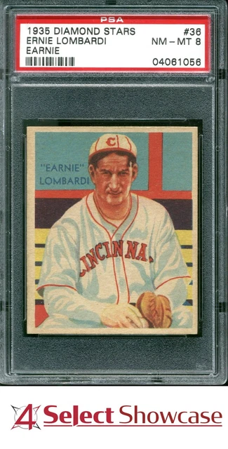1935 Diamond Stars #36 Ernie Earnie Lombardi Hof PSA 8