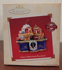 2002 Hallmark Keepsake Ornament Circus Mountain Railroad Light, Music Motion