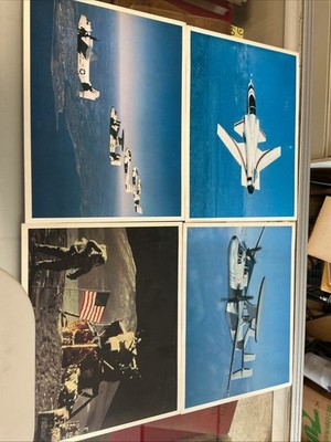Vintage Grumman Aerospace Set of 4 Prints Apollo LM, F-14, E-2C, Lunar Docking