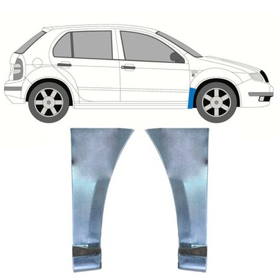 Für Skoda Fabia 1999-2007 Vorne Kotflügel Reparaturblech / Paar