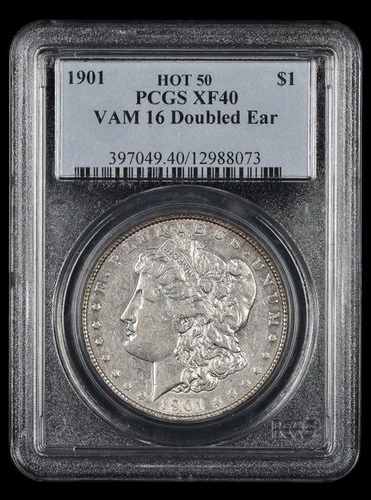 1901 $1 VAM 16 Doubled Ear Hot 50 PCGS XF40