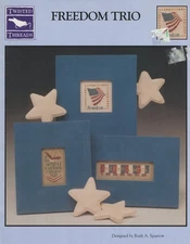 Twisted Threads Freedom Trio Patriotic Sampler Counted Cross Stitch Pattern