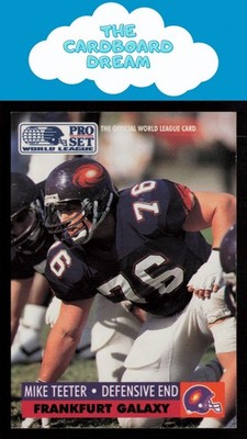 Mike Teeter 1991 Pro Set WLAF World Bowl Combo #11 Frankfurt Galaxy