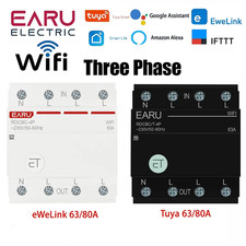 WIFI Circuit Breaker Smart Time Timer Relay Switch Voice Remote Control Tuya Ewe