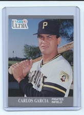 1991 Fleer Ultra #278 Carlos Garcia Pittsburg Pirates Rookie Card Mint. rookie card picture