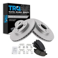 TRQ Front Ceramic Brake Pad and Rotor Set Coated Compatible with 2012-17 Hyun...