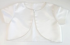 Girls Bolero Communion Special Occasion Satin Cardigan Size Medium White