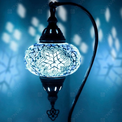 Türkisch Marokkanisch Bunte Mosaik Lampe Licht Tiffany Glas Schreibtisch Tisch KOSTENLOSE Glühbirne - Bild 43 von 76