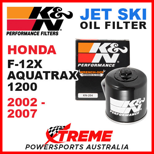 K&N Honda F12X Aquatrax 1200cc 20022007 Oil Filter PWC Jet Ski KN204