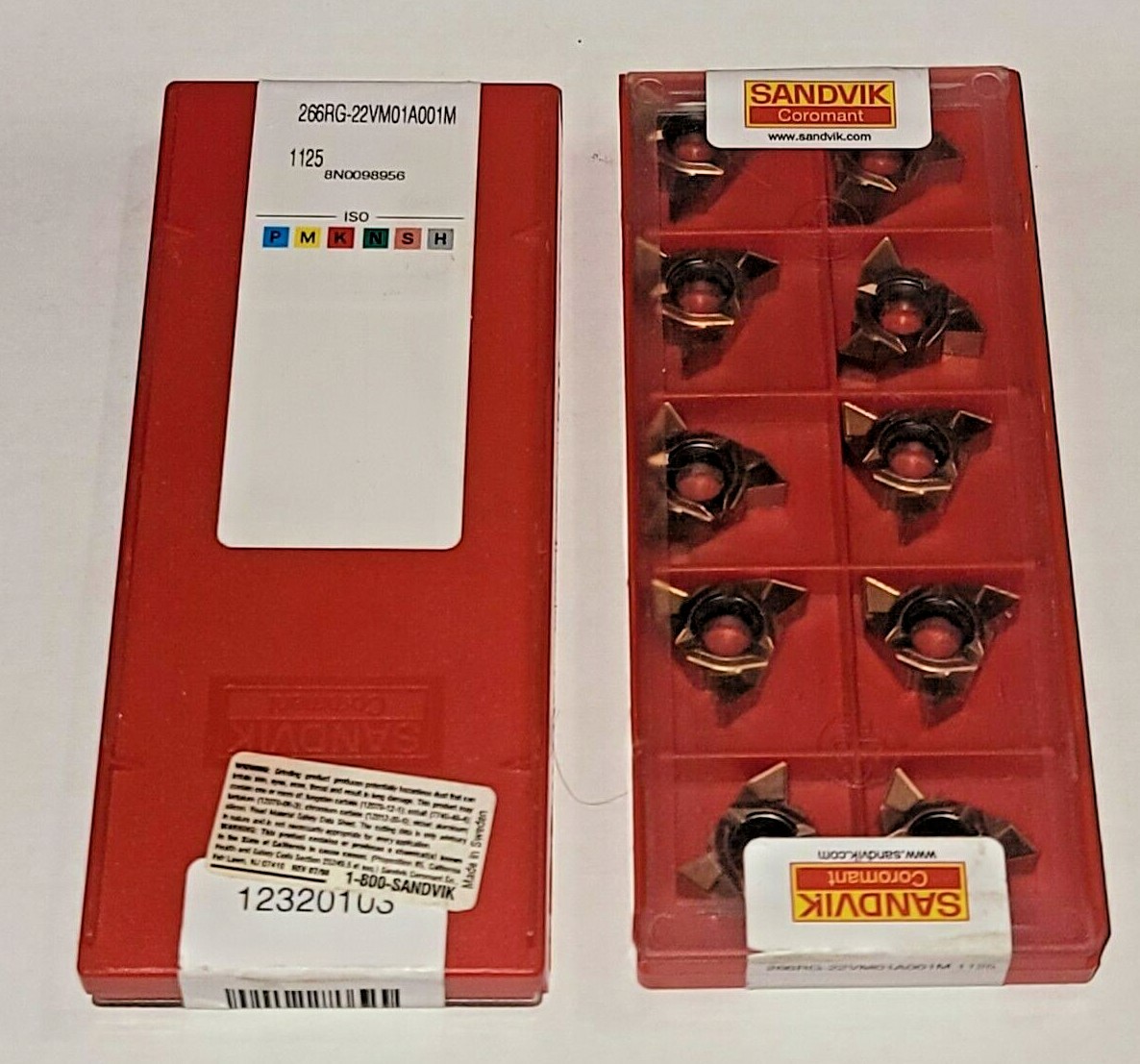 266RG 22VM01A001M 1125 SANDVIK *** 10 INSERTS *** FACTORY PACK 