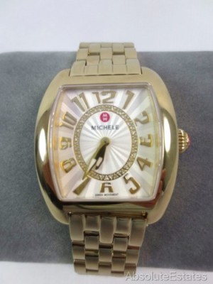 Michele Urban Mini Yellow Gold Diamond Watch MWW02A000596