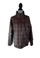 Empyre Women's Large Brown Plaid Snowboarding Jacket Ski Jacket Snow Jacket
