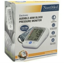 NuvoMed - Audible Arm Blood Pressure Monitor - White - QUICK  FREE SHIPPING