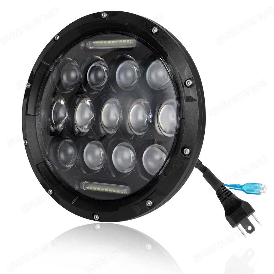 For Yamaha XJ XS 250 400 600 650 750 850 1100 Virago 7" Inch LED Headlight Hi Lo - Image 4 of 4