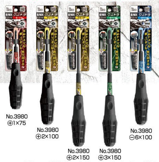 ANEX WANIDORA Screwdriver Set 5 pcs -6x100,+1x75,+2x100,150,+3x150