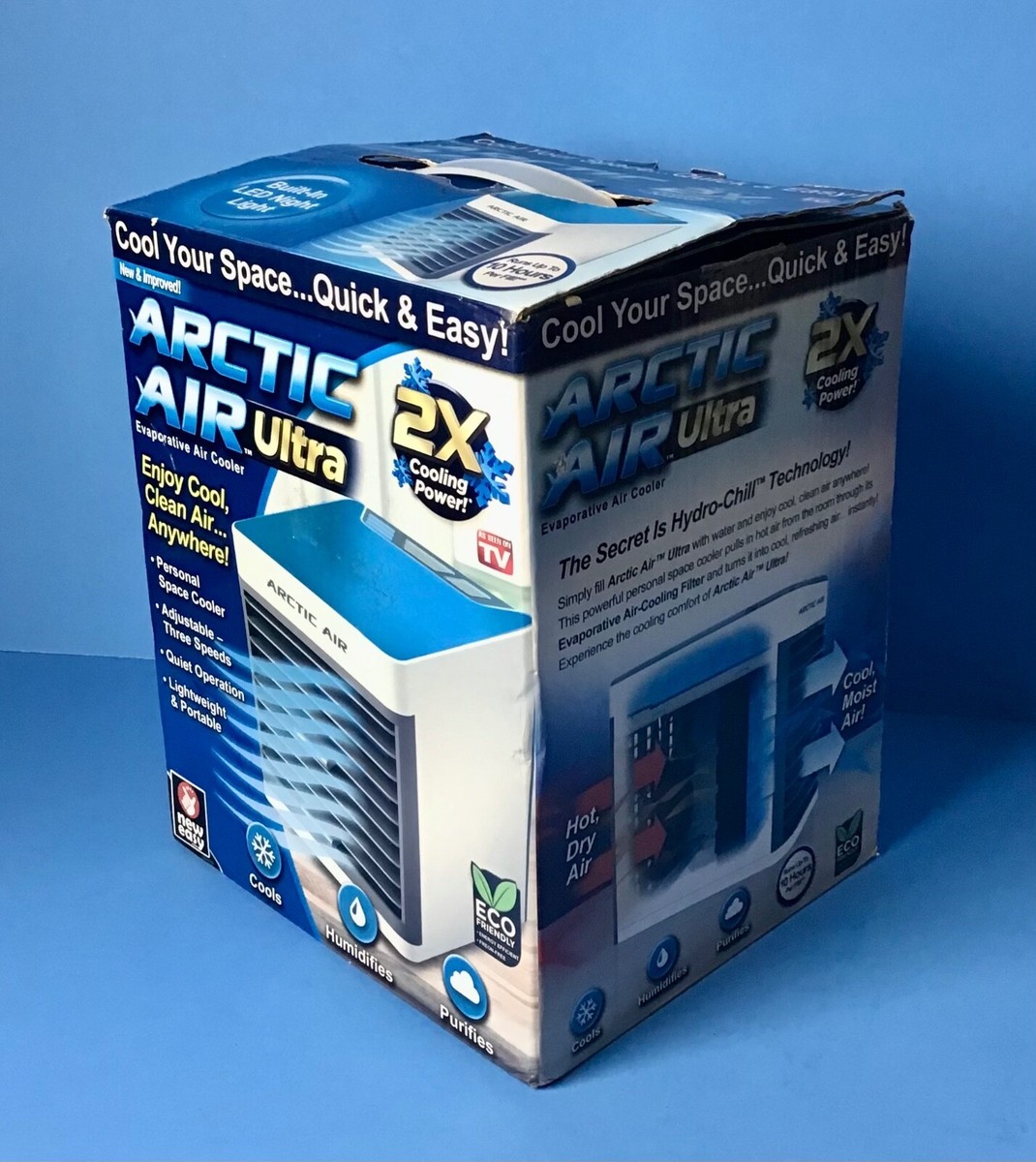 Arctic Air Evaporative Ultra Portable Air Cooler 2x Cooling power