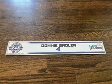 ARIZONA DIAMONDBACKS GAME USED BASEBALL LOCKER ROOM NAMEPLATE DONNIE SADLER