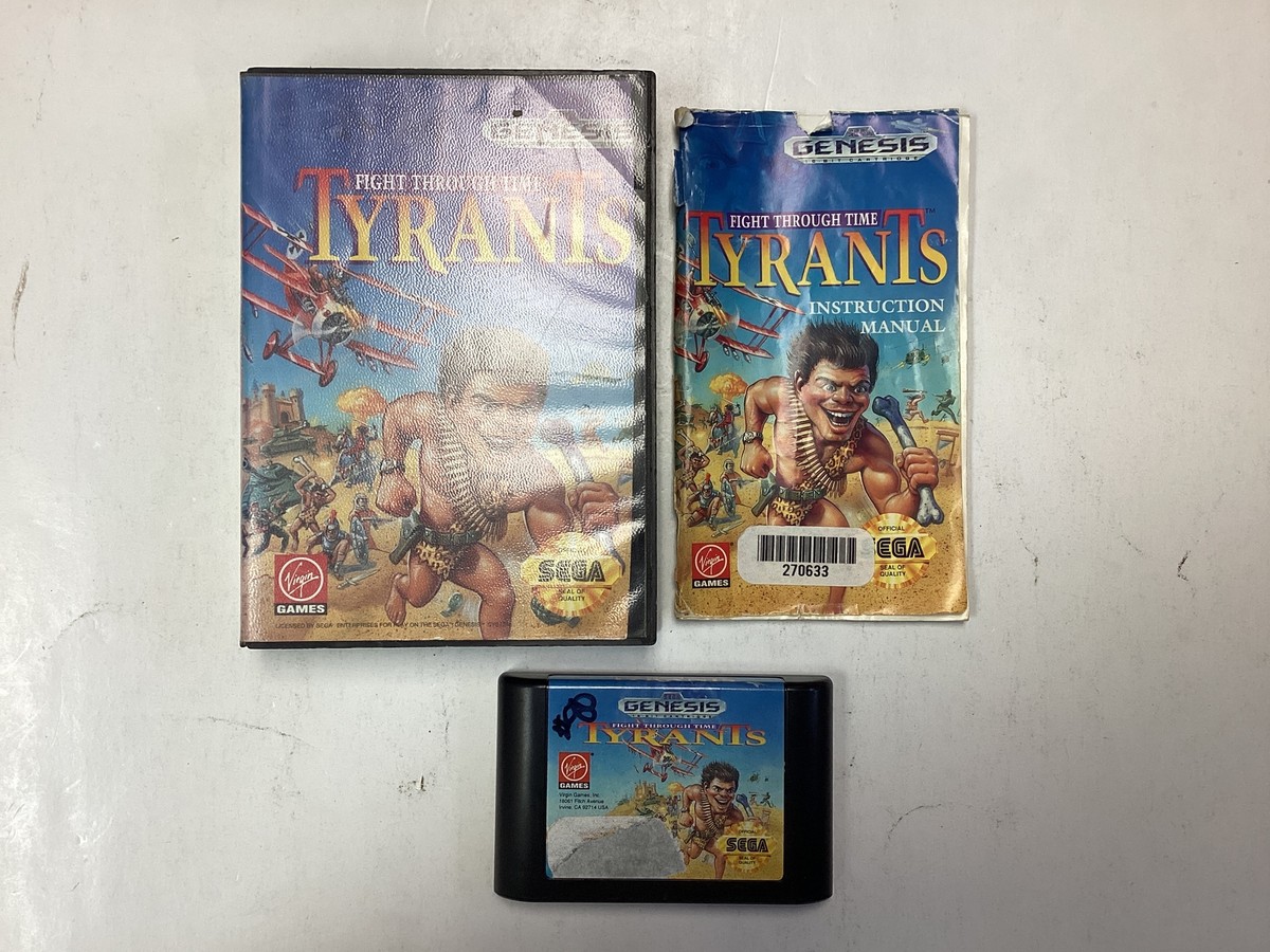 Tyrants Fight Through Time- Sega Genesis Complete TESTED CIB