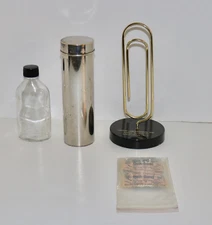 vintage doctor's items Quik-Band Sani-Glas Penn tongue depressor container