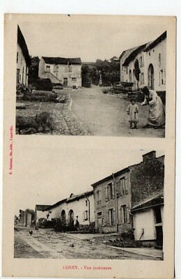 LOREY - Meurthe et Moselle - postcard 54 - map 2 views of the village