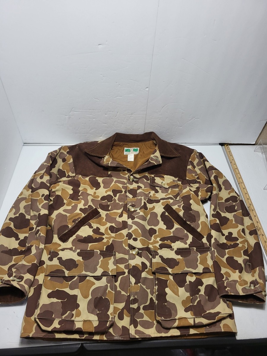 Vintage Game Winner Sportwear Jacket Med Camo Hunting Bird Pouch