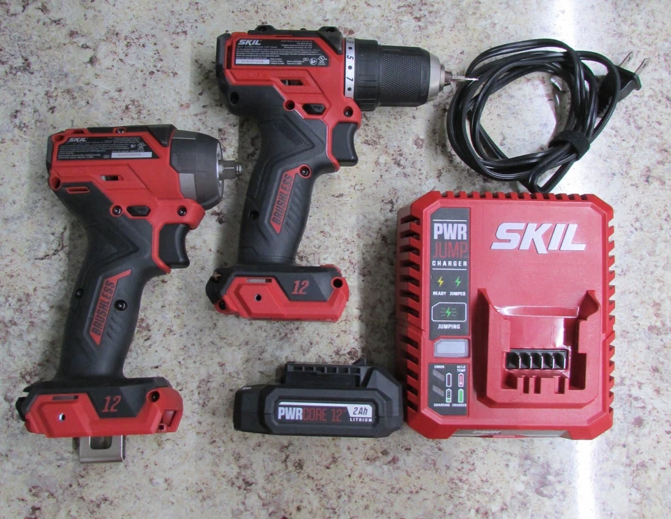 SKIL PWRCORE12 Brushless 3/8" Driver Driver & Cordless Impact Wrench IW6744A-00 - Image 2 of 3