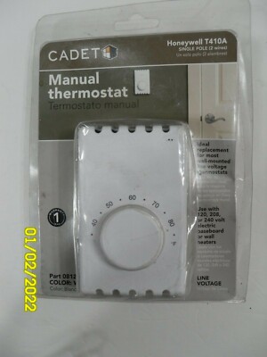Cadet Manual Thermostat Single Pole Honeywell T410A Part # 08121 | eBay