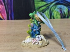 Sea Turtle Christmas Ornament Reef, Sea Life Upcycled
