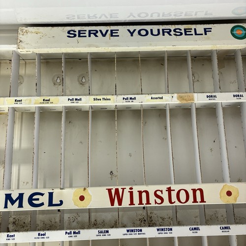 Vintage Metall Zigarettenladen Vitrine Werbung Ständer Camel Winston Salem - Bild 23 von 24