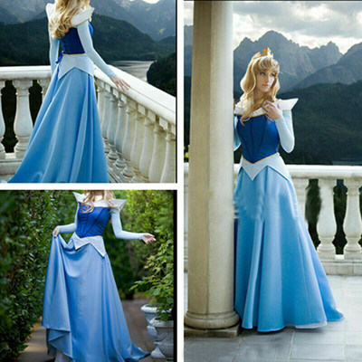 Beauty Aurora Cosplay Princess Aurora Blue Dress Costume Buy Party