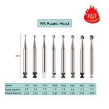 Dental Round Tungsten Steel Carbide Burs RA1-RA8 for Slow Low Speed Handpiece OR