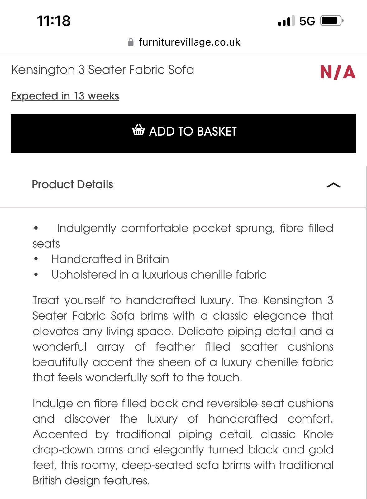 Furniture Village Ashley Manor 3 Seater Sofa & John Lewis Cushions eBay