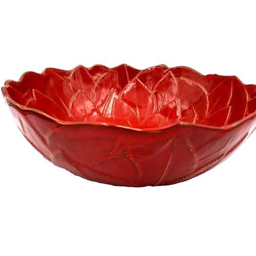 Daum Bowl Large Rose in Pink 01672 Brand French Cristal candle