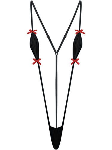 Womens Monokini Cute Bow Bodysuit Quick-drying Swimsuit One Piece Nightwear - Picture 6 of 97