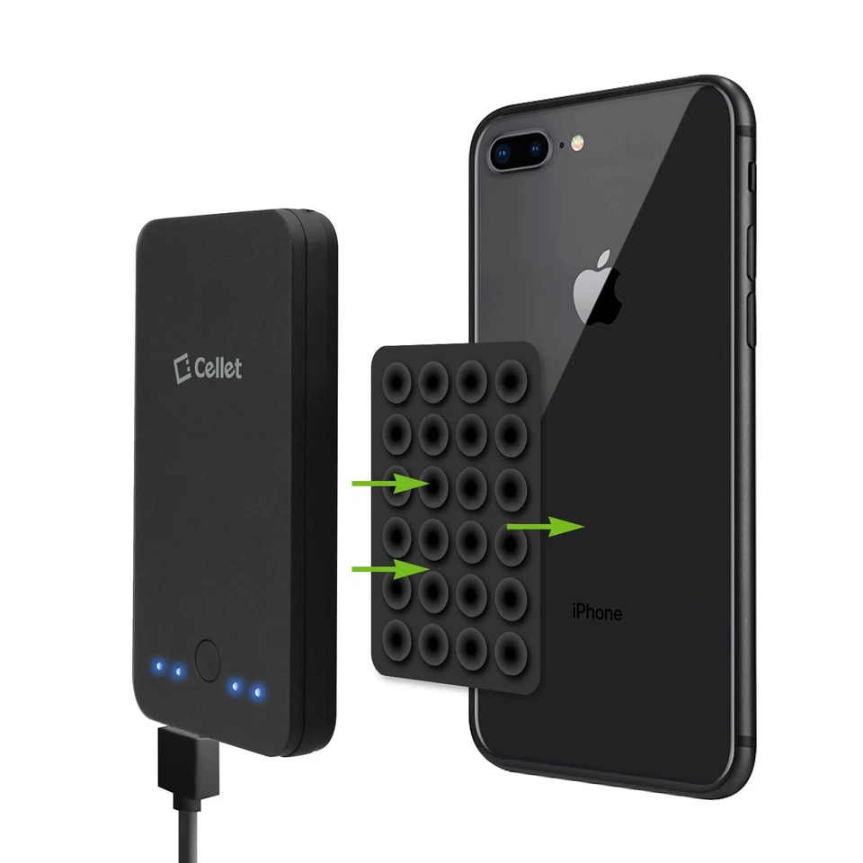 Cellet 5-Pack Multipurpose Mini Suction Cup Mat with Strong 3M Adhesive - Black - Image 3 of 4