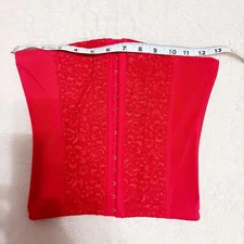 Spring Fever- RED Under Bust Corset eye and hook closure sz Small