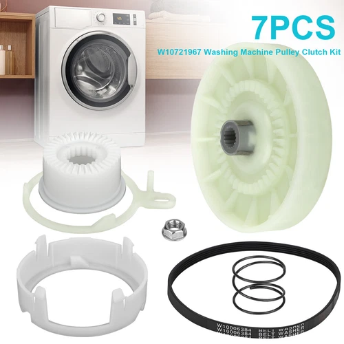 W10721967 Washer Pulley Clutch Kits W10006384 for Whirlpool W10006356 W10006382 - Picture 2 of 8