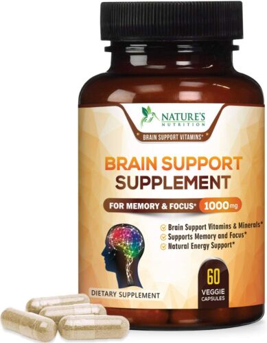 Brain Booster Nootropic Supplement 1000mg Support Focus Energy Memory &amp; Clarity