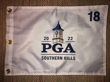 2022 PGA CHAMPIONSHIP SOUTHERN HILLS TULSA PIN FLAG WITH GROMMETS JUSTIN THOMAS