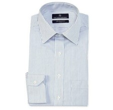 99.50 Hart Schaffner Marx Classic Fit Striped Dress Shirt Size 17/34 L