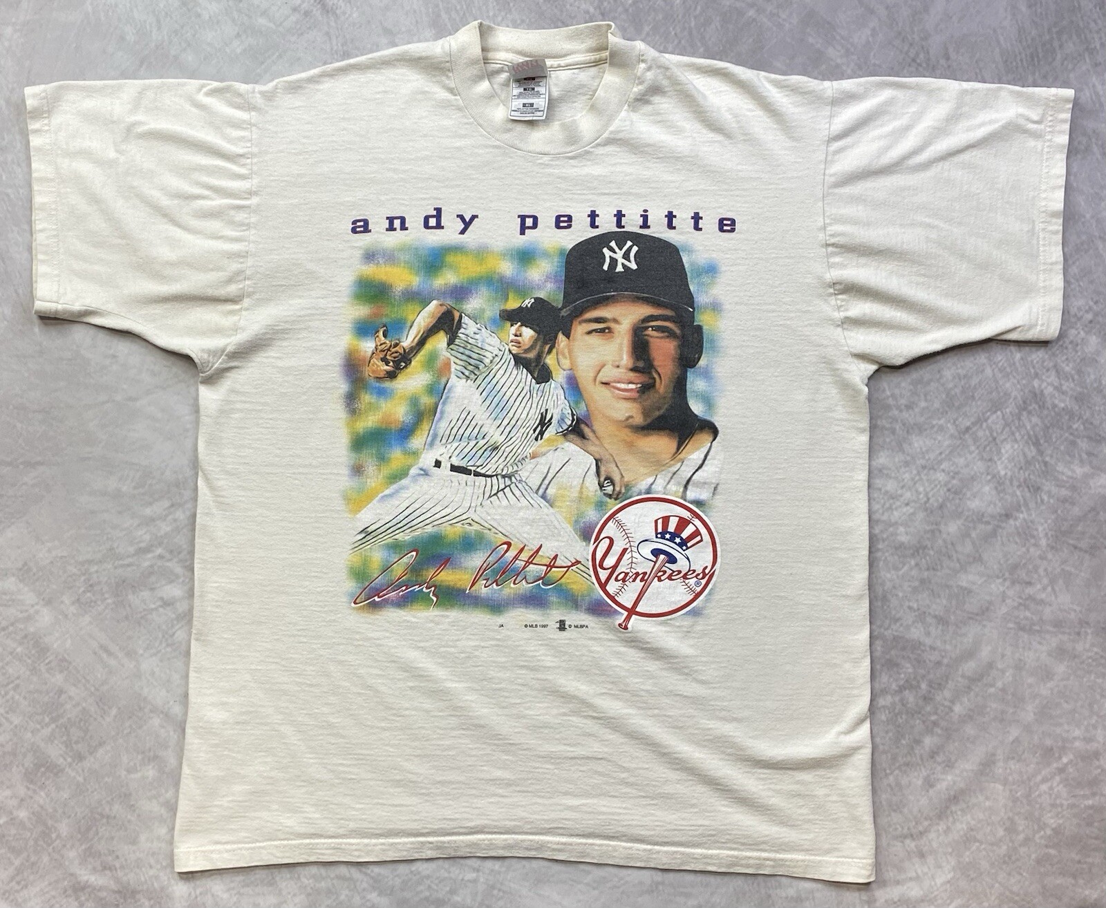 Vintage 1997 Andy Pettitte New York Yankees MLB Shirt Size XL