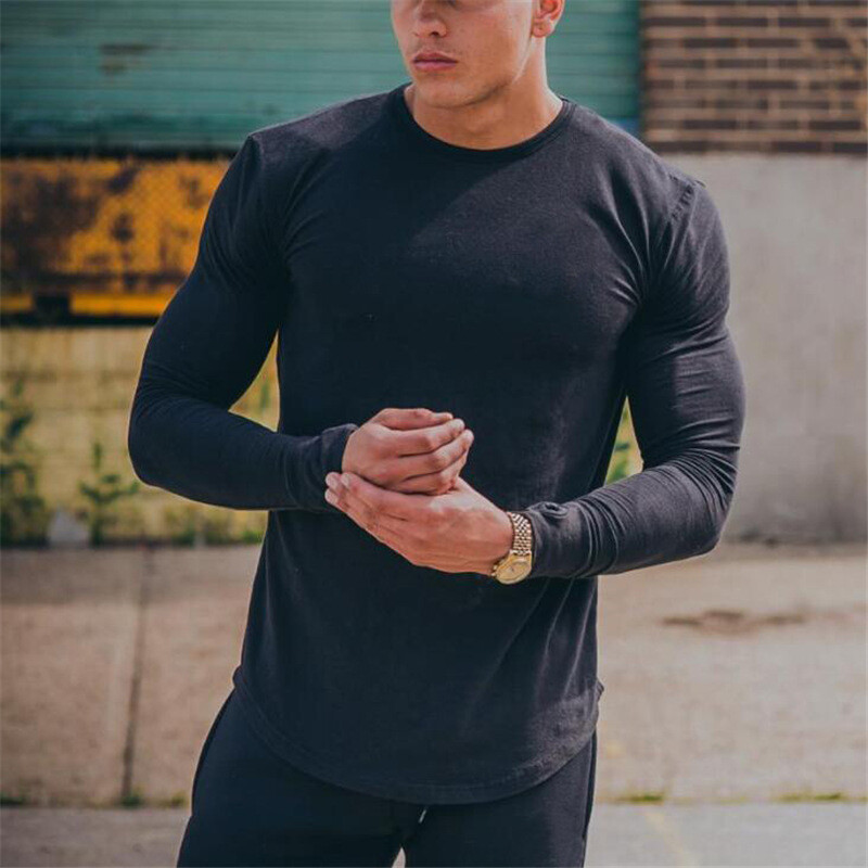 Zonbailon men's t-shirt pure cotton breathable fashion trend slim