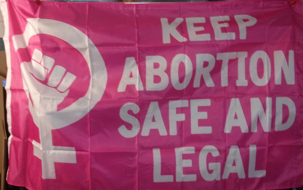 NEW Women's Rights Pink & White Protest Flag Pro-Choice Abortion Banner  -3'x5' | eBay